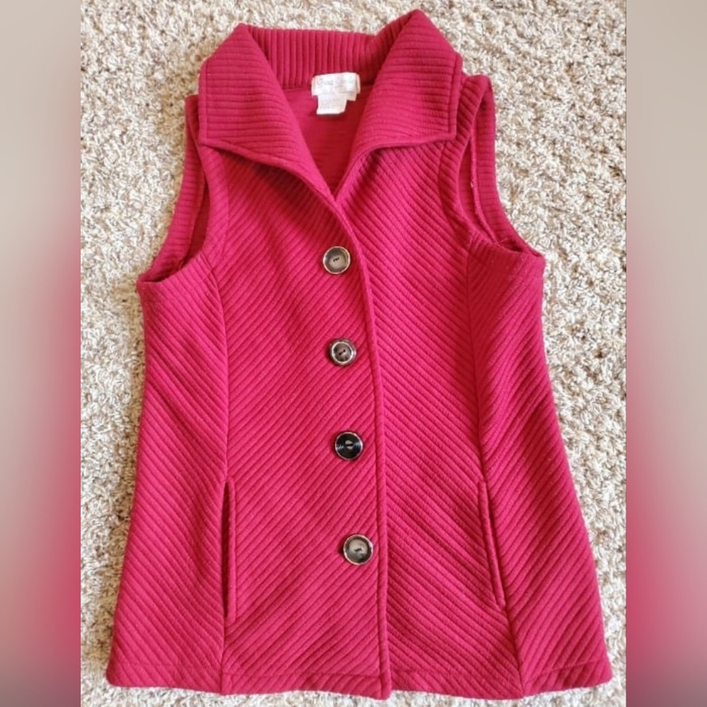 Small Great Cavalier St Paul Vest Top ribbed button down sleeveless sweater euc‎